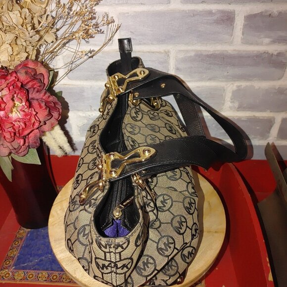 MICHAEL KORS Logo Shopper Tote Bag MK Canvas - Picture 4 of 5